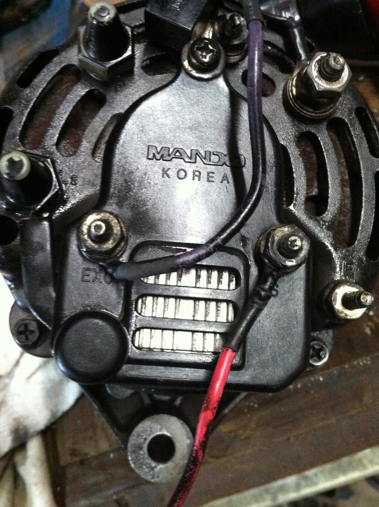 Cant figure out the four wires go on my alternator and which color goes