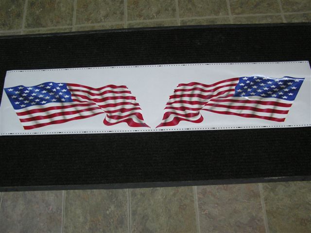 american flag bow decal