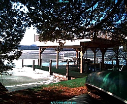 Ice going out of Lake George.-dockcam356.jpg